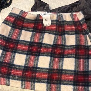 Abercrombie & Fitch Plaid Mini Skirt - Red and Blue. Skort. Never worn w tags